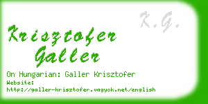 krisztofer galler business card